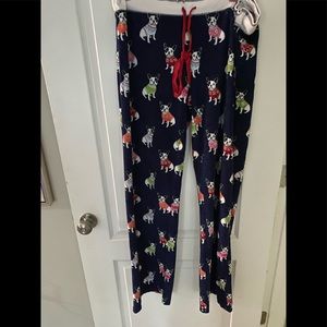 PJ Salvage Dog Print Flannel Pajama Bottom, XL